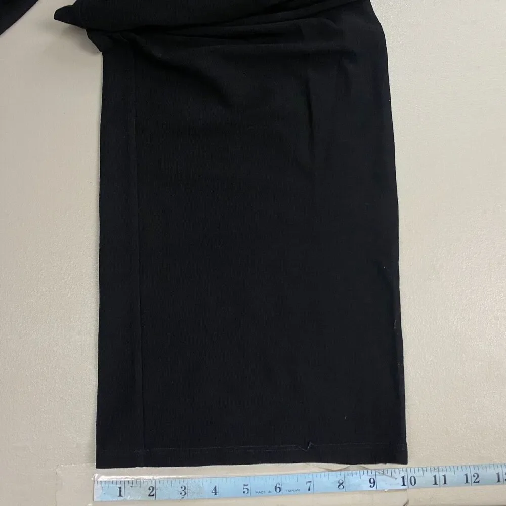 Eileen Fisher System Pants Womens Medium Black Wide Leg Ankle Crop‎ Baggy 32x27